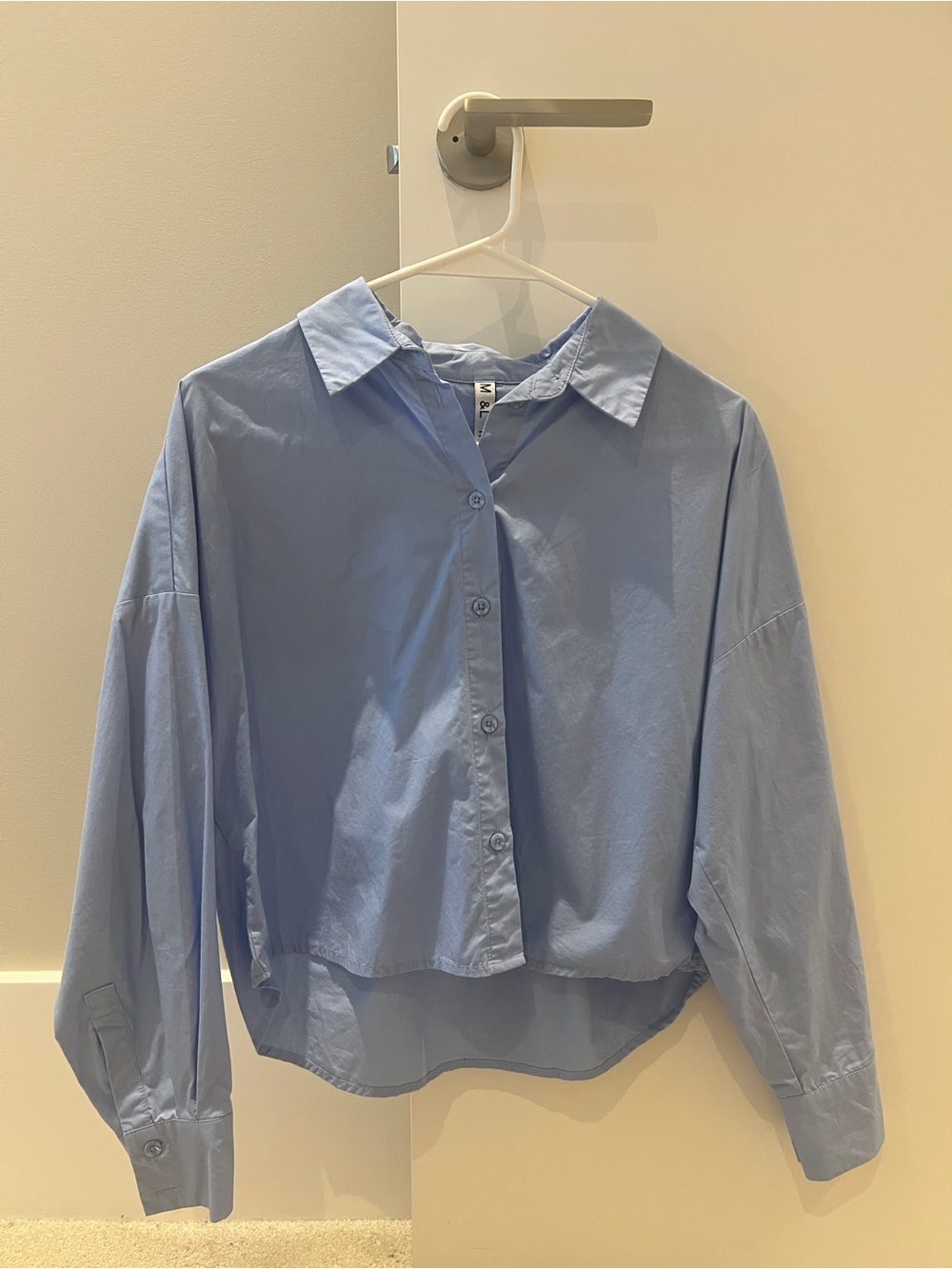 M&L Button-Down Cropped Shirt